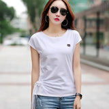 Moda Mujer 2023 Summer Cotton White T Shirt Bow Femme Korean Fashion Tops Tee Shirt Women Tshirt Batwing Sleeve