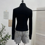 Fongt Modern Zipper Collar Spliced Pu Leather Shirt Babes Short Jacket Coat Fur Coat 1365