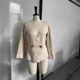 Fongt Soft-Cousin Short Knitted Cardigan 2025 New Loose Solid-Colored Gentle Sweater