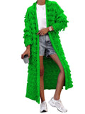 Fongt New Women's Wear Tassel Knitted Jacket-Outfit