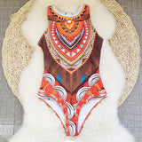 Swimsuit2025 New Conjoined Bikini Personality Abstract Print Swimsuit Women