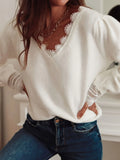 Fongt Women's Clothing Cover Solid Color Knitted Long-Sleeved Top Women's Fashion Jacket Elegant Sweater