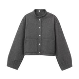 Fongt Women's Explosion Bags With Short Pilot Jacket Jacket