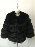 Fongt Fever Imitation Fox Fur Coat Women's Short-Sleeved Fur Coat