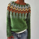 Fongt Sweater Women's Wish Hot Selling Round Collar Color Loose Fashion Knitted Shirt