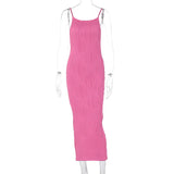 Summer New Fashion Three-Dimensional Line Sexy Condole Belt Slim Dress-Outfit