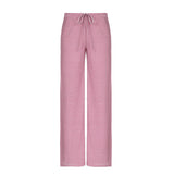 Fongt Cloth Forget Lazy Wind Stripes Loose Thin Tie With Low-Rise Slacks Hot Girl Knitted Broad Leg Trousers