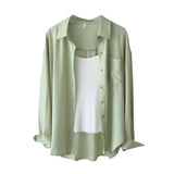 Fongt And Autumn Thin Shirt Outside The Women's Leisure Relaxed Long-Sleeved Chiffon Sunscreen Jacket 2025