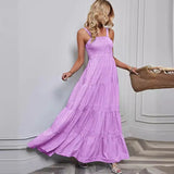 Fongt Spring And Summer New Women's Slings To Close The Belt Stripe Holiday Dress Female Sense