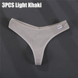 Thong V Waist Design G-String Women's Panties Cotton Panties Female Underpants Solid Pantys Intimates Lingerie