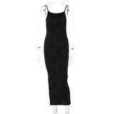 Summer New Fashion Three-Dimensional Line Sexy Condole Belt Slim Dress-Outfit