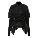 Fongt Autumn And Winter Camouflage Personality Splicing Knitted Cuffs Waist Personality Tailor Cotton Coat 1537