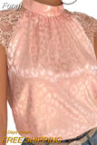 Sexy Lace Blouses Summer Solid Pink Shirts 2023 Elegant Stand Collar Top Lady Loose Shirt Womens Blusas Mujer