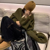 Fongt Languid Wind Long Sweater Coat Women's Autumn And Winter New Loose High-End Feeling Thick Knitted Open Coat