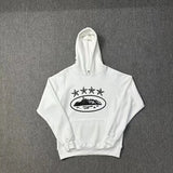 Five-Star Ship Printing Loose Hooded Hoodie Street Sports And Leisure Suit Trend-Outfit