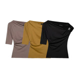 Fongt Homemade New Women's Dress Classic Asymmetrical Nylon Top 1026/164/706
