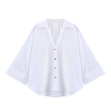Fongt New Fashion Women's Wide-Sleeved Silk Silk Dress Silk Women's Long-Sleeved Shirt Tide 2246902