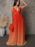 Fongt Summer Slings With Bare Back Sexy Strap Gradient Dress Dress Dress Dress