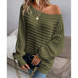 Fongt And Winter New Solid Color Three-Dimensional Cross-Print Collar Bat Sleeve Knitted Sweater Woman