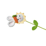 Fongt Woven Rabbit Head Sunflower Sunflower Wool Knitting Flowers Send Bestie Imitation Bouquet Finished Products-Outfit