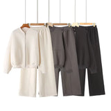 Pilot Jacket Sweater 3399802 Loose High-Waisted Velvet Trousers 319980-Outfit