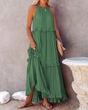Fongt Hot New Summer Women's New Temperament Long Drag Skirt Skirt Dress Dress