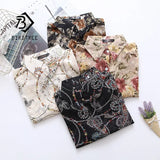New Arrival Women Floral Embroidery Lantern Sleeve Chiffon Blouse Button Up Transparent Shirt Casual Sunscreen Tops