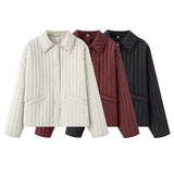 Fongt 2025 New Women's Casual Heart-Shaped Buckle Cotton Jacket Jacket