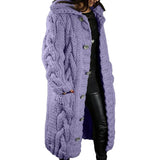 Size 4XL 5XL Autumn Winter Women Sweater Cardigan Twist Oversized Knitted Coat Female Long Cardigans Fashion Jackets