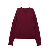 Fongt Women's New 2025 Casual Pure Color Long-Sleeved Soft Knitwear