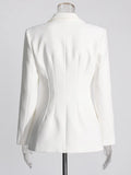 Fongt Wind 2024 Autumn New Fashion Lapel Splicing Slim Version Of A Small Suit Jacket Female-Outfit