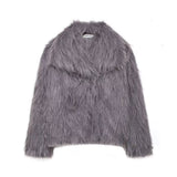 Fongt New Artificial Fur Effect Short Coat