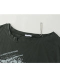 Women 2023 Autumn New Long Sleeve T-shirt O-neck Graffiti Printing American Style Vintage Fashion Casual Korean Pullover Tee