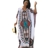 Fongt Women's Chiffon Positioning Print Gown Beach Dress Seaside Vacation Dress Bikini