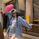 Fongt Plaid Shirt Women 2025 Spring And Autumn New Loose Lazy Trinkets Coat