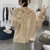 Fongt Sweater Cardigan Women's 2024 New Solid Color Soft Waxy Loose Look Thin Short Knit Jacket-Outfit