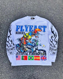Fongt Long-Sleeved Blouse Loose Statue Of Liberty Chao Street Youth Wind