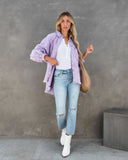 Fongt Women's Summer New Casual Do Old Casss Hole Loose Cowboy Coat Girl