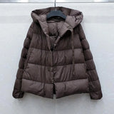 Winter 90% Ultra Light White Duck Down Jacket Women Short Down Coat Parkas Hooded Parkas Warm Female Snow