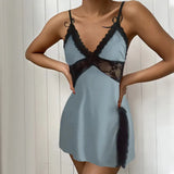 Fongt Women's Sexy Sling Lace Low-Collar Pyjamas Bursts Direct