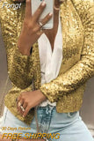 Fashion Ultrashort Sequins Jacket Women Small Coat Spring Autumn Thin Cardigan Top Lady Streetwear Outerwear Casual