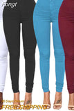 Slim Pencil High Waist Pants Spring Autumn Solid Color Office Ladies Tight Trousers Work Wear