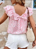 Fongt Women's Shirts 2025 Summer New Fashion Flower Butterfly T-Shirts