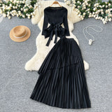 Fongt Folded T-Shirt With Irregular Hembo Skirt Dress Suit Woman