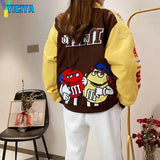 Bomber Woman American Racing Jacket¡®s Varsity Jacket Printing Long Sleeve Stand Collar Jackets Unisex Bombers Coat