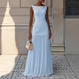 Fongt Shein Elegant Dress Party Vest Half Skirt Fold Two Sets