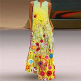 Boho Sleeveless V-Neck Long