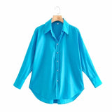 Women Turndown Collar Yellow Loose Blouse Female Long Sleeve Shirt Casual Lady Tops Blusas