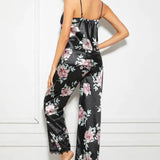 Faux Silk Sleepwear Satin Pajamas