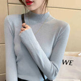 Fongt Women's Half-High Collar Bottom Shirt With Autumn And Winter Gas Sweater 2024 New High-End Feel